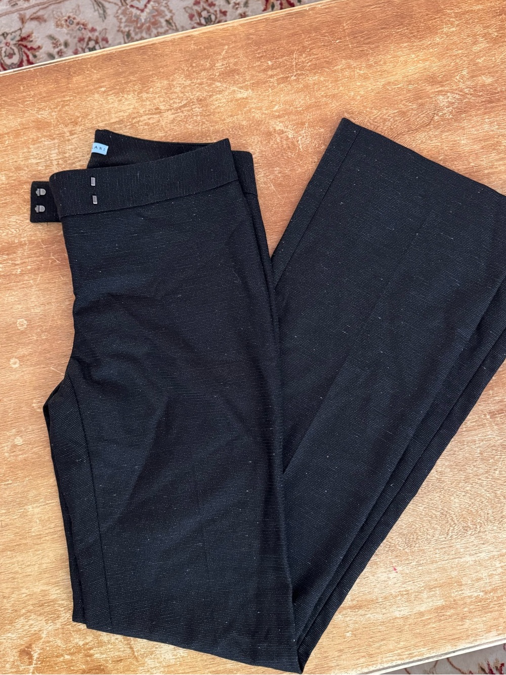 ANTONIO MELANI Dark Charcoal Tweed Like Trousers
